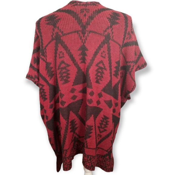 ONE WORLD RED & BLACK CARDIGAN SZ.2X GUC - Picture 4 of 7